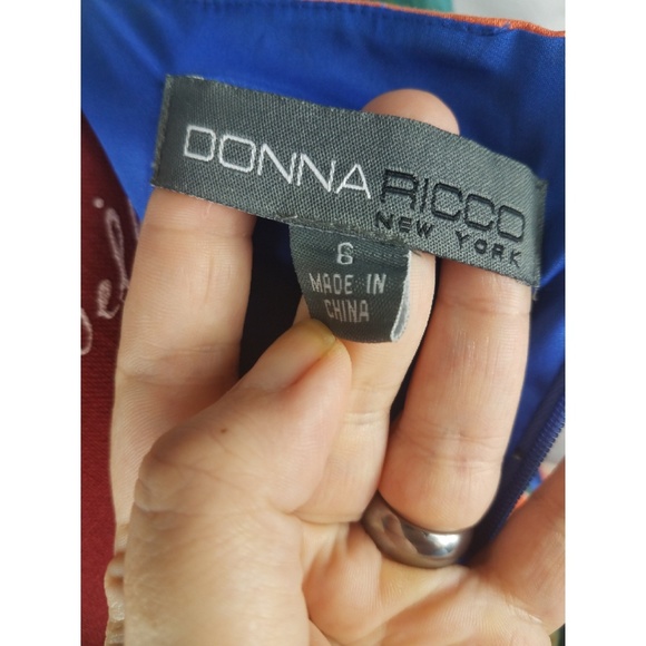 Donna Ricco NY for Macys Floral Dress sz 6 - Picture 6 of 8